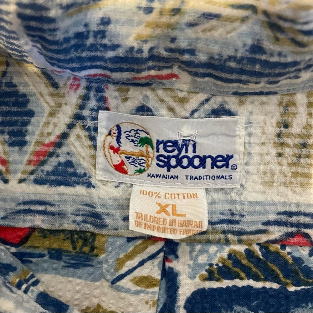 Vintage 1980-90’s Reyn Spooner Hawaiian Pullover Short Sleeve Shirt Sz-XL - Picture 2 of 9